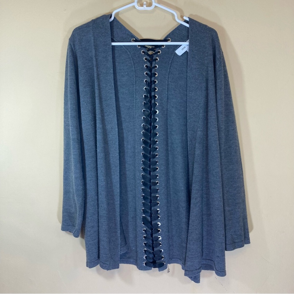 John + Jenn Lace Up Cardigan